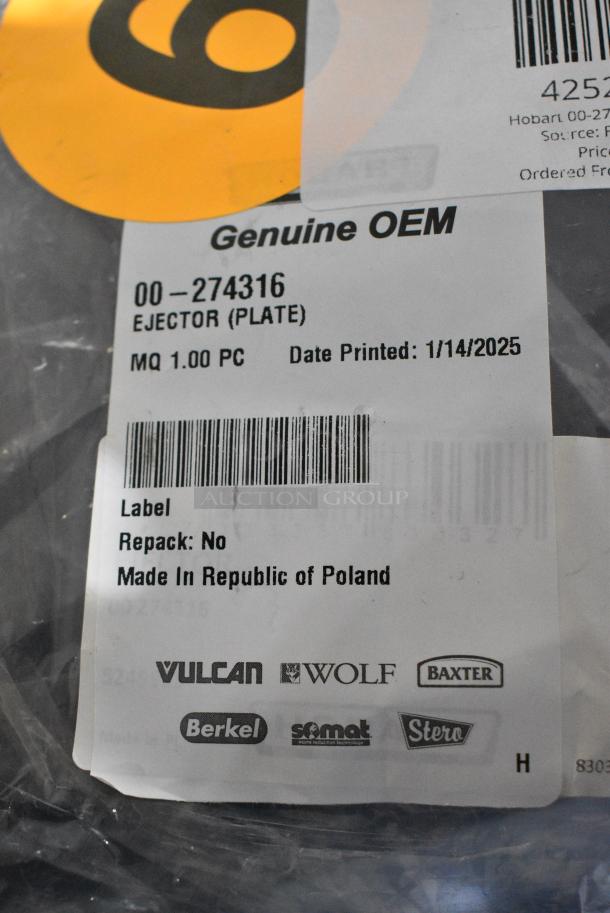 5 BRAND NEW SCRATCH AND DENT! Items Including Frymaster 8102699 Quick Disconnect, Snaptite 3698102171, Hobart 00-941638-00002 Pump Chemical Blue, Welco 425941638002, Hobart 00-913102-00328 Tube Overflow Kit 425913102328, Hobart 00-274316 Ejector (Plate) 425274316. 5 Times Your Bid! - Image 11 of 12