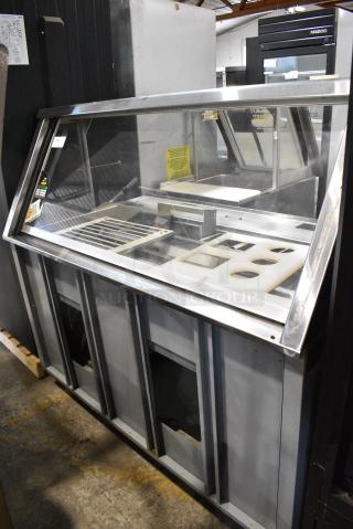 Duke Metal Commercial Subway Sandwich Make Line Prep Line w/ Lowering Sneeze Guard. 120 Volts, 1 Phase.