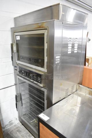 Nu Vu SUB123 Metal Commercial Electric Powered Oven Proofer on Commercial Casters. 208 Volts, 3 Phase.
