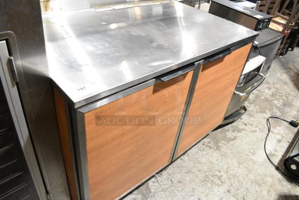 Duke RUF-48M Metal Commercial 2 Door Work Top Cooler on Commercial Casters. 120 Volts, 1 Phase. Tested and Powers On But Does Not Get Cold - Image 2 of 9