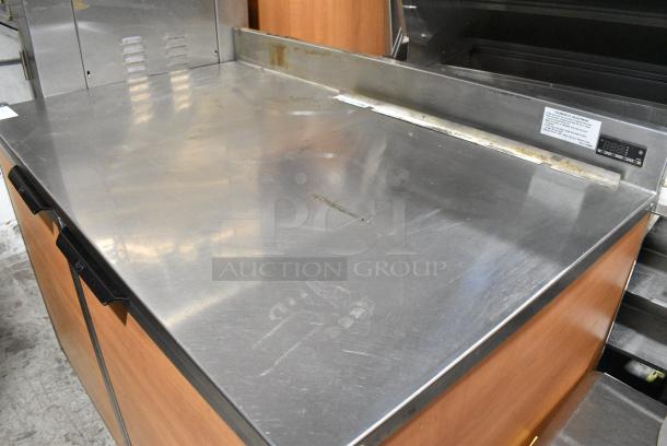 Duke RUF-48M Metal Commercial 2 Door Work Top Cooler on Commercial Casters. 120 Volts, 1 Phase. Tested and Powers On But Does Not Get Cold - Image 3 of 9