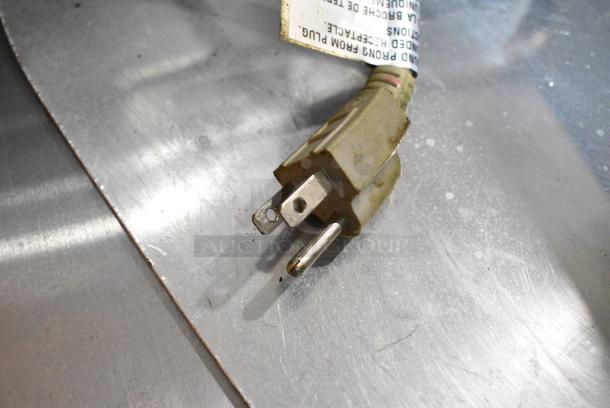 Duke RUF-48M Metal Commercial 2 Door Work Top Cooler on Commercial Casters. 120 Volts, 1 Phase. Tested and Powers On But Does Not Get Cold - Image 9 of 9