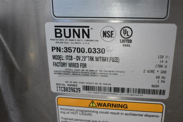 Bunn ITCB-DV Stainless Steel Commercial Countertop Iced Tea Machine. 120 Volts, 1 Phase. - Image 6 of 7