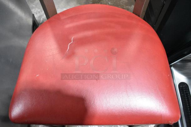 11 Brown Metal Chairs w/ Various Colored Seats. 7 Dining Height and 4 Bar Height. 11 Times Your Bid! - Image 5 of 8