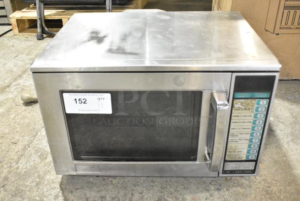 Sharp R-22GT-F Stainless Steel Commercial Countertop Microwave Oven. 120 Volts, 1 Phase. - Image 1 of 7