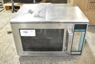 Sharp R-22GT-F Stainless Steel Commercial Countertop Microwave Oven. 120 Volts, 1 Phase.