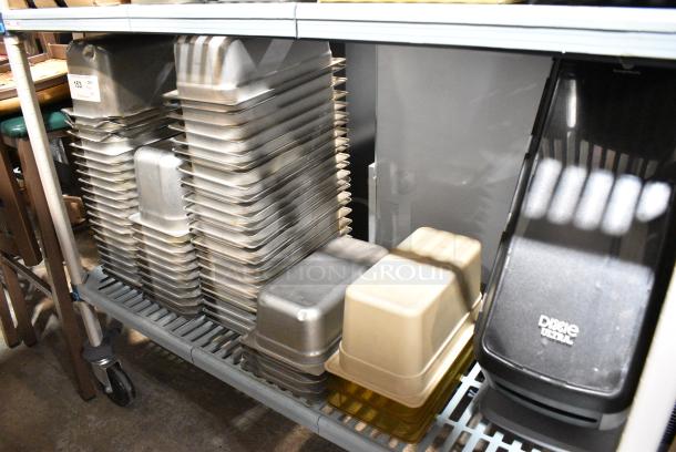 ALL ONE MONEY! Tier Lot of Various Items Including Stainless Steel Drop In Bins, Poly Drop In Bin and Napkin Dispenser - Image 1 of 4