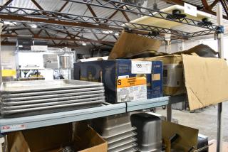 ALL ONE MONEY! Tier Lot of Various Items Including Metal Baking Pans, Loaf Pan Liners and Poly Drop In Bin Lids.