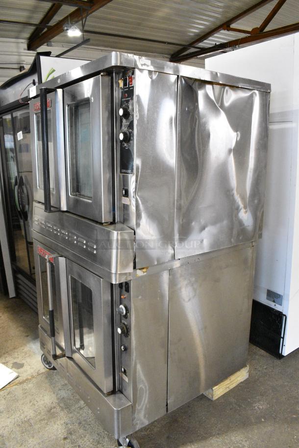 2 Blodgett Stainless Steel Commercial Natural Gas Powered Full Size Convection Oven w/ View Through Doors, Metal Oven Racks and Thermostatic Controls on Commercial Casters. 2 Times Your Bid! - Image 2 of 10