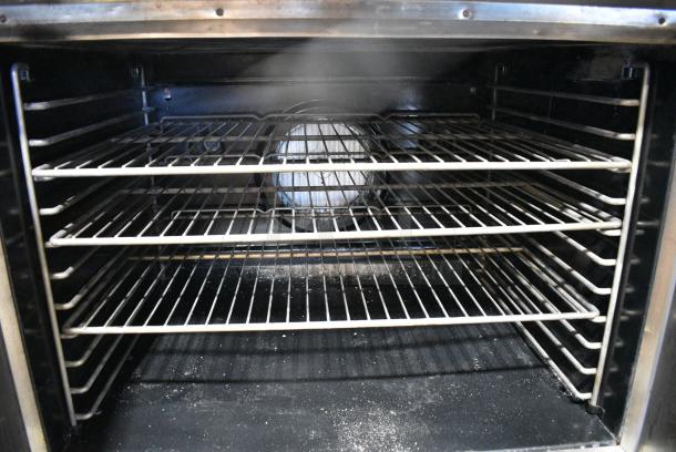 2 Blodgett Stainless Steel Commercial Natural Gas Powered Full Size Convection Oven w/ View Through Doors, Metal Oven Racks and Thermostatic Controls on Commercial Casters. 2 Times Your Bid! - Image 9 of 10