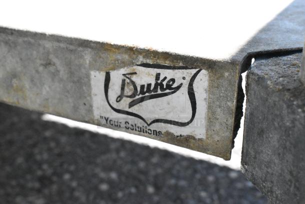Duke Stainless Steel Table w/ Metal Under Shelf and Commercial Can Opener Mount - Image 6 of 9
