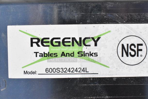 BRAND NEW SCRATCH AND DENT! Regency 600S3242424L Stainless Steel 3 Bay Sink w/ Left Side Drain Board. No Legs. - Image 6 of 6