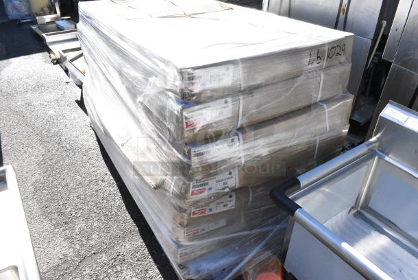 7 BRAND NEW SCRATCH AND DENT! Boxes of Metro SEC56-CTN1B SEC56C Chrome Stationary Wire Security Cabinet 62 1/2" x 27 1/4" x 66 13/16" ( X 7). 7 Times Your Bid! May Be Missing Pieces. - Image 3 of 4