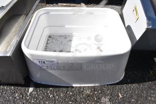 BRAND NEW SCRATCH AND DENT! White Poly Bin