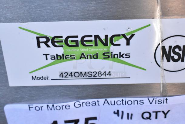 BRAND NEW SCRATCH AND DENT! Regency 424OMS2844 44" x 28" Stainless Steel Omelet / Pasta Station Base - Image 7 of 7