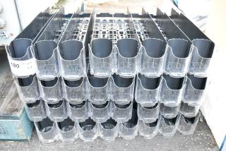 4 BRAND NEW SCRATCH AND DENT! Black Poly Drink Sliders. 4 Times Your Bid!