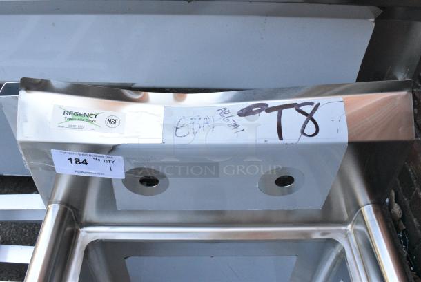 BRAND NEW SCRATCH AND DENT! Regency 600S11717 Stainless Steel Single Bay Sink. No Legs. - Image 4 of 5