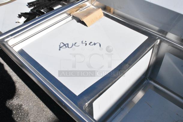 BRAND NEW SCRATCH AND DENT! Regency 600S3182424L Stainless Steel 3 Bay Sink w/ Left Side Drain Board. No Legs. - Image 4 of 6