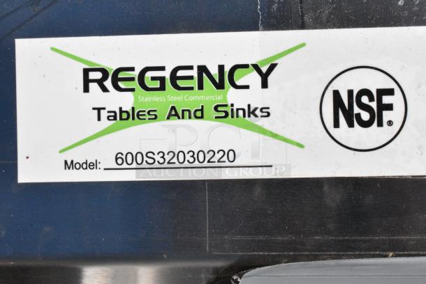 BRAND NEW SCRATCH AND DENT! Regency 600S32030220 Stainless Steel 3 Bay Sink w/ Dual Drain Board. No Legs. - Image 6 of 6