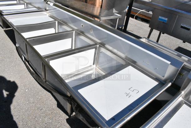 BRAND NEW SCRATCH AND DENT! Regency 600S32030220 Stainless Steel 3 Bay Sink w/ Dual Drain Board. No Legs. - Image 2 of 6