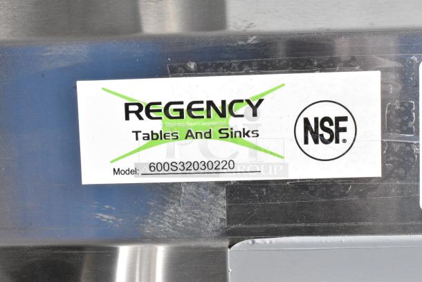 BRAND NEW SCRATCH AND DENT! Regency 600S32030220 Stainless Steel 3 Bay Sink w/ Dual Drain Board. No Legs. - Image 6 of 6
