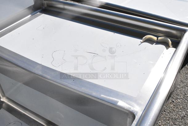 BRAND NEW SCRATCH AND DENT! Regency 600S32030220 Stainless Steel 3 Bay Sink w/ Dual Drain Board. No Legs. - Image 4 of 6