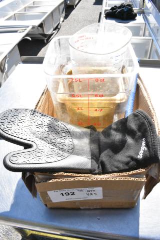 ALL ONE MONEY! Lot of 5 Various Items Including Oven Mitt and Poly Bins