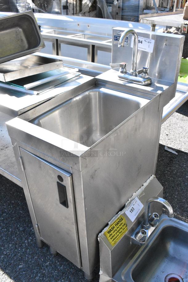 Stainless Steel Single Bay Sink w/ Faucet and Handles. - Image 2 of 5