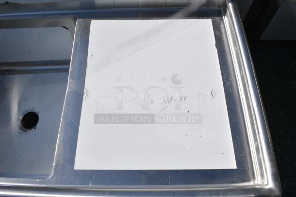 BRAND NEW SCRATCH AND DENT1`Regency 600S3242424C Stainless Steel 3 Bay L Shaped Sink w/ Dual Drain Boards. No Legs. - Image 4 of 7