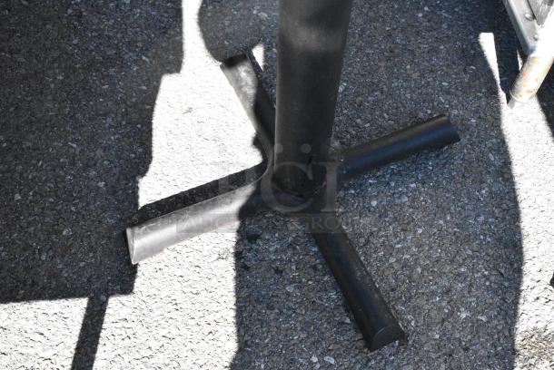 2 Round Bar Height Table on Black Metal Table Base. 2 Times Your Bid! - Image 2 of 5