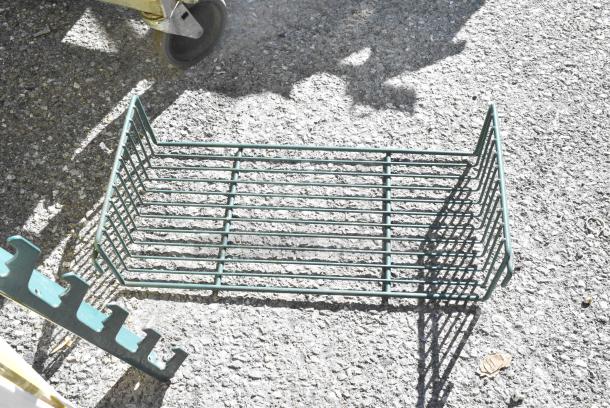 ALL ONE MONEY! Lot of Green Coated Racks to Wall Mount Storage - Image 4 of 5