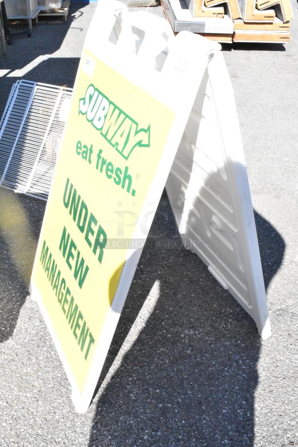 White Poly A Frame Sidewalk Sign - Image 4 of 4