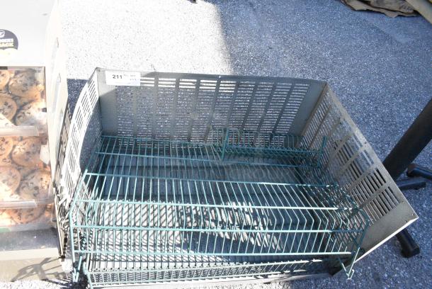 ALL ONE MONEY! Lot of Green Finish Pieces to Wall Mount Storage and Cover for Walk In Compressor - Image 1 of 3