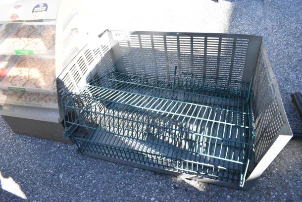 ALL ONE MONEY! Lot of Green Finish Pieces to Wall Mount Storage and Cover for Walk In Compressor - Image 2 of 3