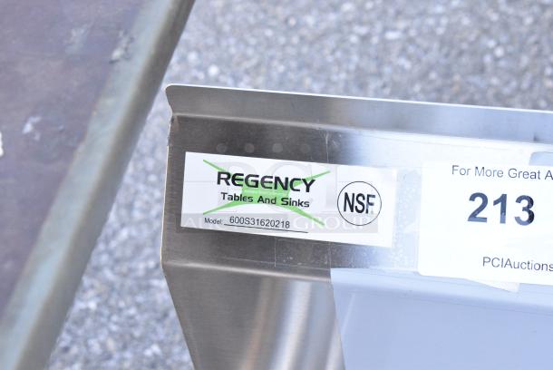BRAND NEW SCRATCH AND DENT! Regency 600S31620218 Stainless Steel 3 Bay Sink w/ Dual Drain Boards. No Legs. - Image 8 of 8