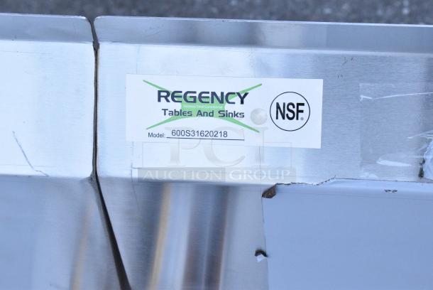 BRAND NEW SCRATCH AND DENT! Regency 600S31620218 Stainless Steel 3 Bay Sink w/ Dual Drain Boards. - Image 10 of 10