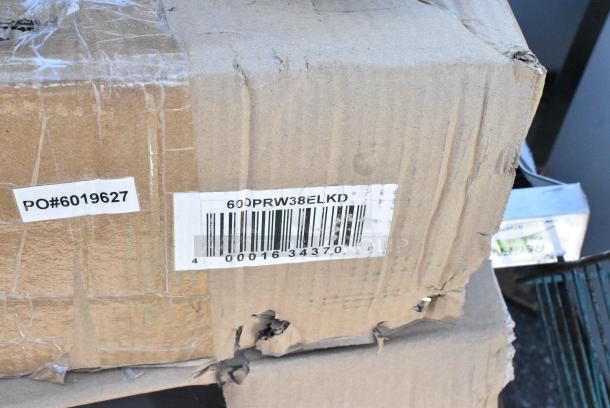 6 BRAND NEW SCRATCH AND DENT! Items Including 600FWT2472US Regency 24" x 72" 18-Gauge Stainless Steel Folding Work Table with Removable Undershelf, 600PFT3060HD Lavex Pro 30" x 60" 2,500 lb. Heavy-Duty Steel Platform Truck, 600PRW38ELKD Regency 38 Pan End Load Wire Bun / Sheet Pan Rack - Unassembled. 6 Times Your Bid! - Image 5 of 11