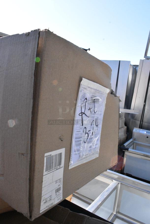 6 BRAND NEW SCRATCH AND DENT! Items Including 600FWT2472US Regency 24" x 72" 18-Gauge Stainless Steel Folding Work Table with Removable Undershelf, 600PFT3060HD Lavex Pro 30" x 60" 2,500 lb. Heavy-Duty Steel Platform Truck, 600PRW38ELKD Regency 38 Pan End Load Wire Bun / Sheet Pan Rack - Unassembled. 6 Times Your Bid! - Image 7 of 11