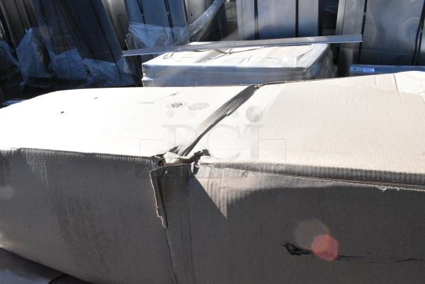 6 BRAND NEW SCRATCH AND DENT! Items Including 600FWT2472US Regency 24" x 72" 18-Gauge Stainless Steel Folding Work Table with Removable Undershelf, 600PFT3060HD Lavex Pro 30" x 60" 2,500 lb. Heavy-Duty Steel Platform Truck, 600PRW38ELKD Regency 38 Pan End Load Wire Bun / Sheet Pan Rack - Unassembled. 6 Times Your Bid! - Image 9 of 11