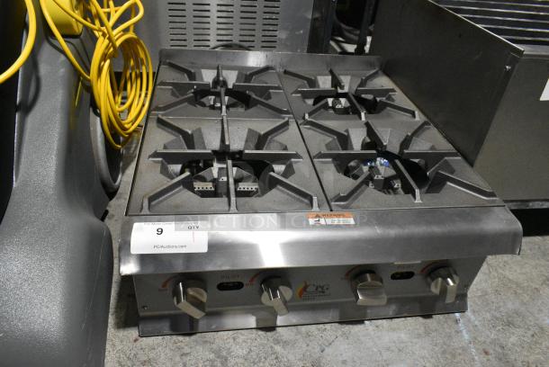 BRAND NEW SCRATCH AND DENT! 2024 Cooking Performance Group CPG 351RCPG24NL Stainless Steel Commercial 4 Burner Gas Countertop Range / Hot Plate - 88,000 BTU. - Image 1 of 8