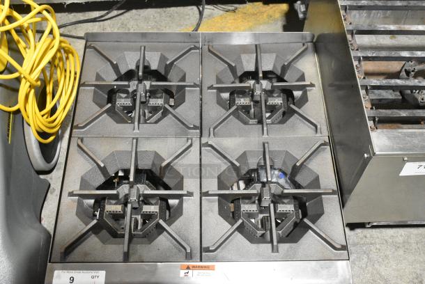 BRAND NEW SCRATCH AND DENT! 2024 Cooking Performance Group CPG 351RCPG24NL Stainless Steel Commercial 4 Burner Gas Countertop Range / Hot Plate - 88,000 BTU. - Image 7 of 8