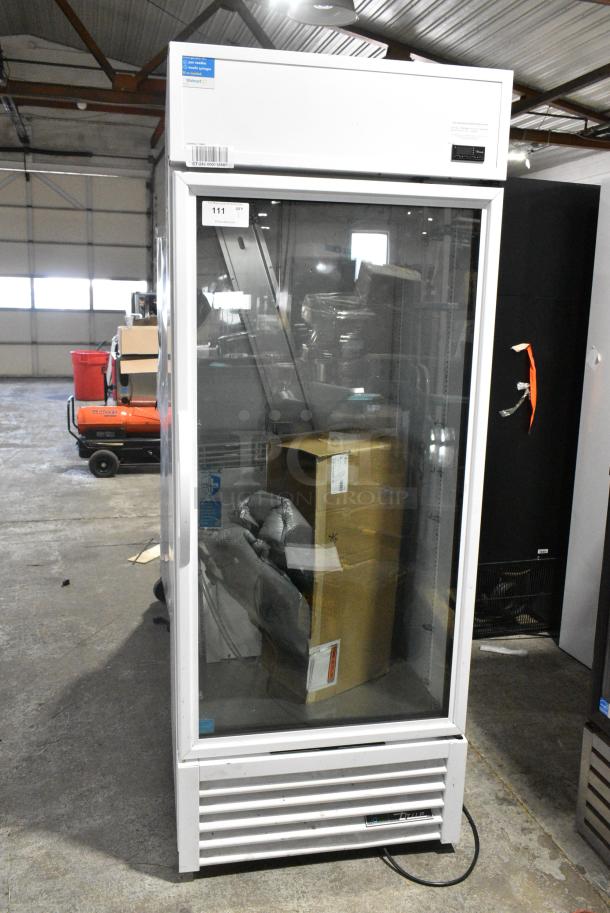 2020 True TSCI-600R-G-PH Metal Commercial Single Door Reach In Cooler Merchandiser w/ Poly Coated Racks. 115 Volts, 1 Phase. Tested and Powers On But Does Not Get Cold - Image 1 of 11