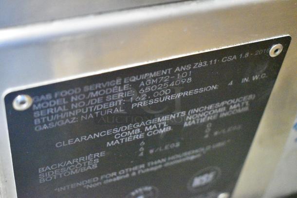 BRAND NEW SCRATCH AND DENT! Wolf AGM72-101 Stainless Steel Commercial Countertop Natural Gas Powered Flat Top Griddle. 162,000 BTU. - Image 9 of 10