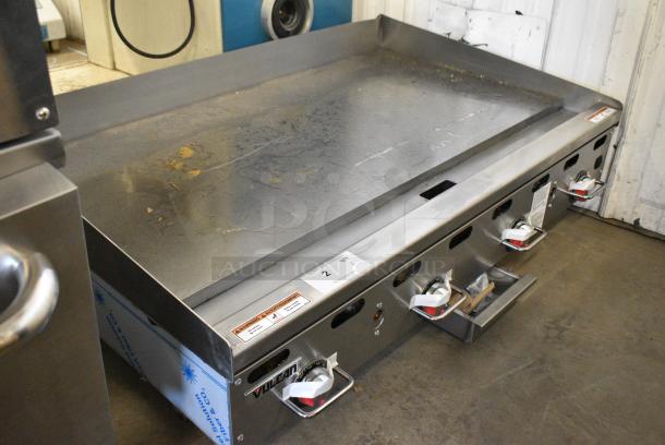 BRAND NEW SCRATCH AND DENT! Vulcan MSA48-102 Stainless Steel Commercial Countertop Natural Gas Powered Flat Top Griddle w/ Thermostatic Controls. 108,000 BTU. - Image 2 of 8