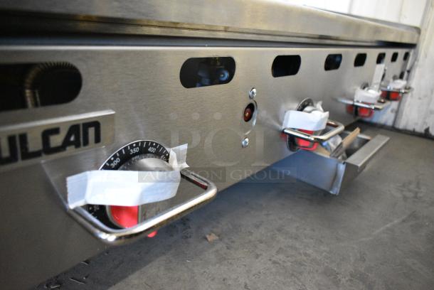 BRAND NEW SCRATCH AND DENT! Vulcan MSA48-102 Stainless Steel Commercial Countertop Natural Gas Powered Flat Top Griddle w/ Thermostatic Controls. 108,000 BTU. - Image 5 of 8
