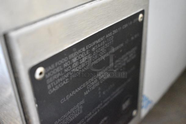 BRAND NEW SCRATCH AND DENT! Vulcan MSA48-102 Stainless Steel Commercial Countertop Natural Gas Powered Flat Top Griddle w/ Thermostatic Controls. 108,000 BTU. - Image 7 of 8