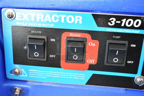 BRAND NEW SCRATCH AND DENT! Lavex 3-100 100 PSI Single Vacuum Motor Heated Water Carpet Extractor. Tested and Working! - Image 5 of 11
