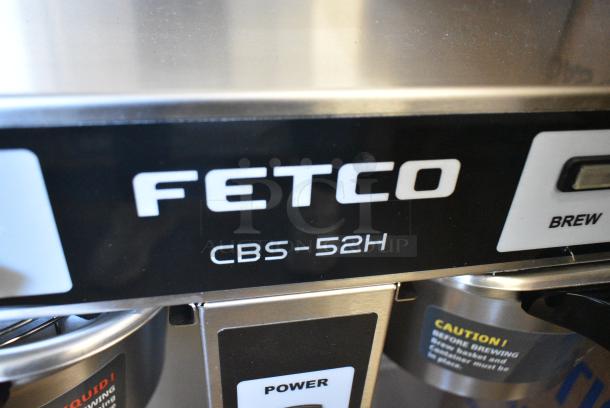 BRAND NEW SCRATCH AND DENT! 2025 Fetco CBS-52H15 Stainless Steel Twin Automatic Coffee Brewer w/ Hot Water Dispenser and 2 Metal Brew Baskets. 120/208-240 Volts, 1 Phase. - Image 4 of 10