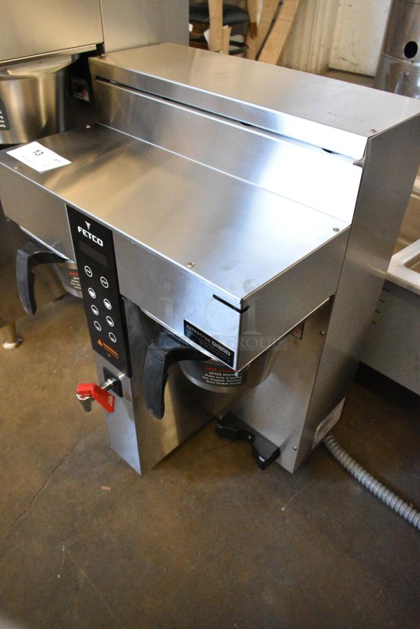 BRAND NEW SCRATCH AND DENT! 2024 Fetco CBS-1232 Stainless Steel Twin Automatic Coffee Brewer w/ Hot Water Dispenser and 2 Metal Brew Baskets. 208-240 Volts, 1 Phase. - Image 3 of 9