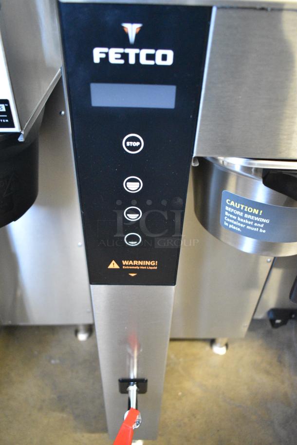 BRAND NEW SCRATCH AND DENT! 2024 Fetco CBS-1251 Stainless Steel Twin Automatic Coffee Brewer w/ Hot Water Dispenser and Metal Brew Basket. 120/208-240 Volts, 1 Phase. - Image 4 of 6